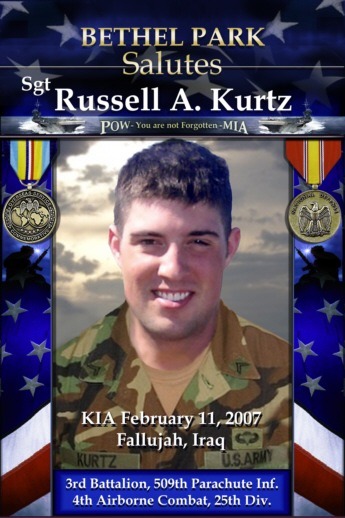 Military Banner for Russell A. Kurtz